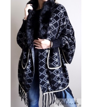 Naujas pončas su rankovėmis